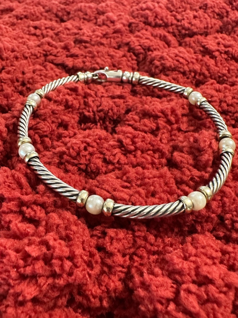David Yurman Pearl Metro Bracelet 7”